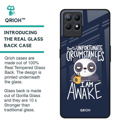 Struggling Panda Glass Case for Realme Narzo 50