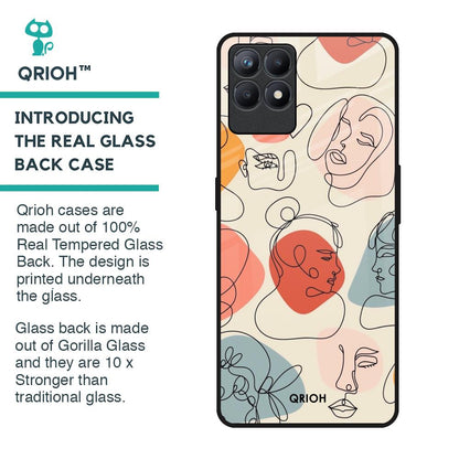 Abstract Faces Glass Case for Realme Narzo 50