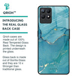 Blue Golden Glitter Glass Case for Realme Narzo 50