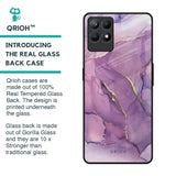 Purple Gold Marble Glass Case for Realme Narzo 50