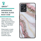 Pink & Gold Gllitter Marble Glass Case for Realme Narzo 50