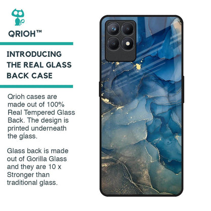 Blue Cool Marble Glass Case for Realme Narzo 50