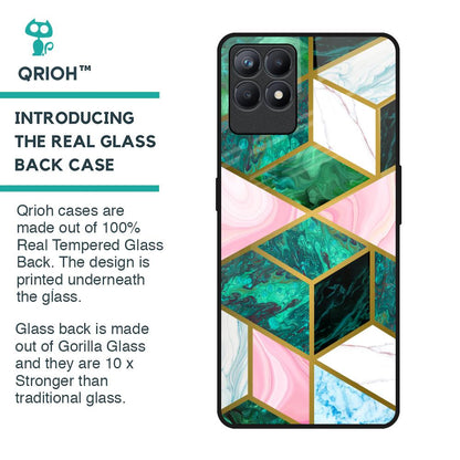 Seamless Green Marble Glass Case for Realme Narzo 50