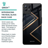 Sleek Golden & Navy Glass Case for Realme Narzo 50
