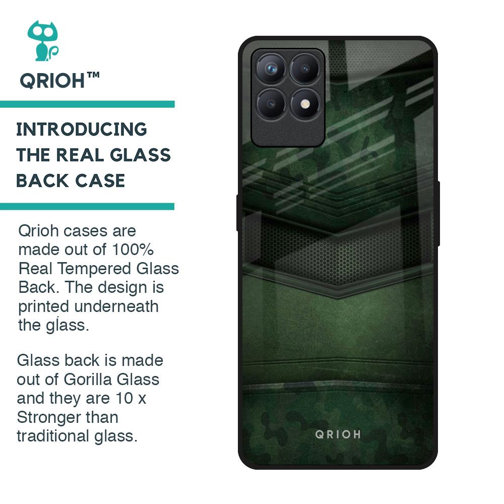 Green Leather Glass Case for Realme Narzo 50