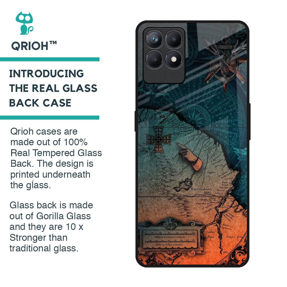 Geographical Map Glass Case for Realme Narzo 50