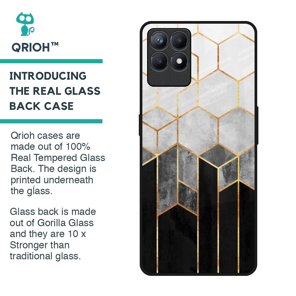 Tricolor Pattern Glass Case for Realme Narzo 50