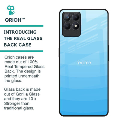 Wavy Blue Pattern Glass Case for Realme Narzo 50