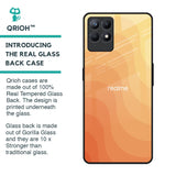 Orange Curve Pattern Glass Case for Realme Narzo 50