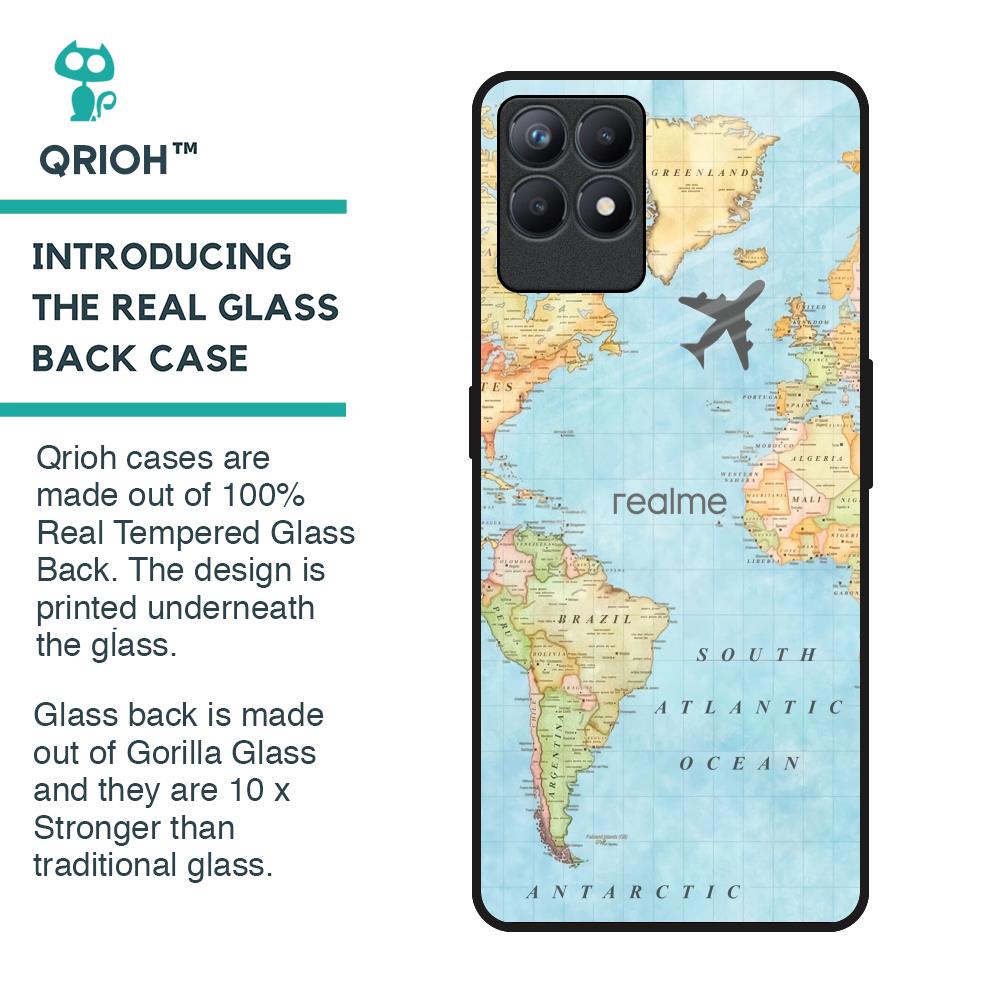 Fly Around The World Glass Case for Realme Narzo 50