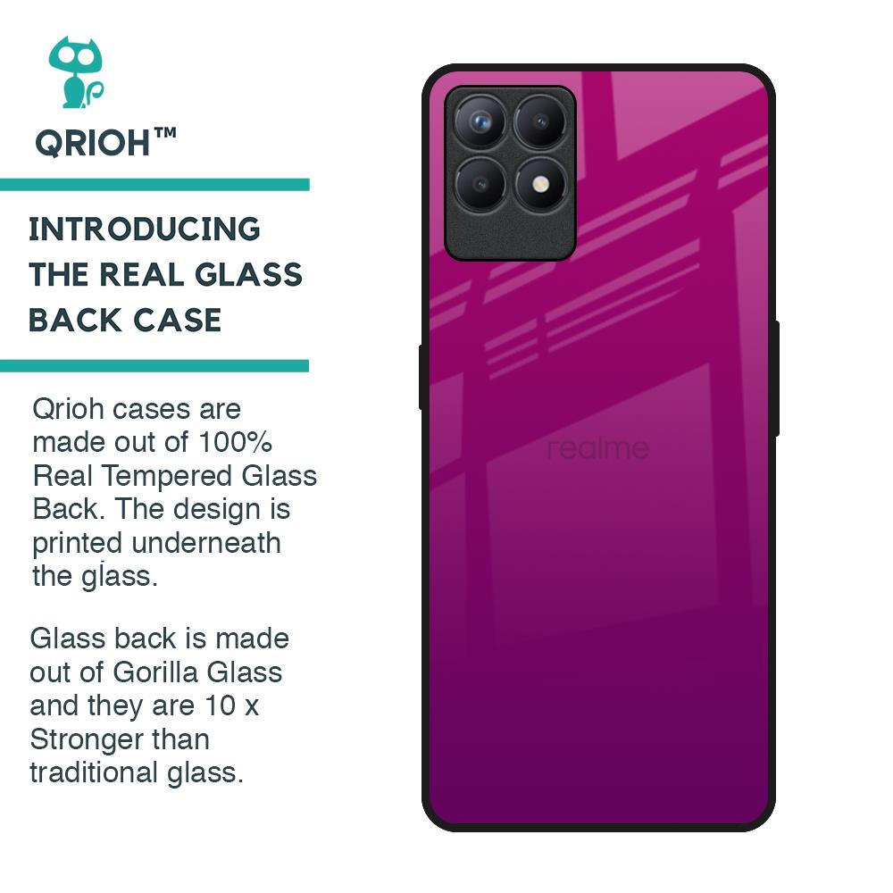 Magenta Gradient Glass Case For Realme Narzo 50