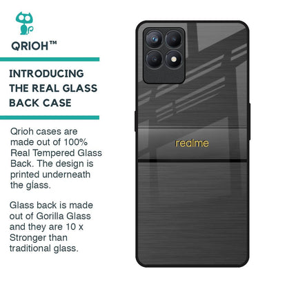 Grey Metallic Glass Case For Realme Narzo 50