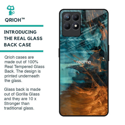 Golden Splash Glass Case for Realme Narzo 50
