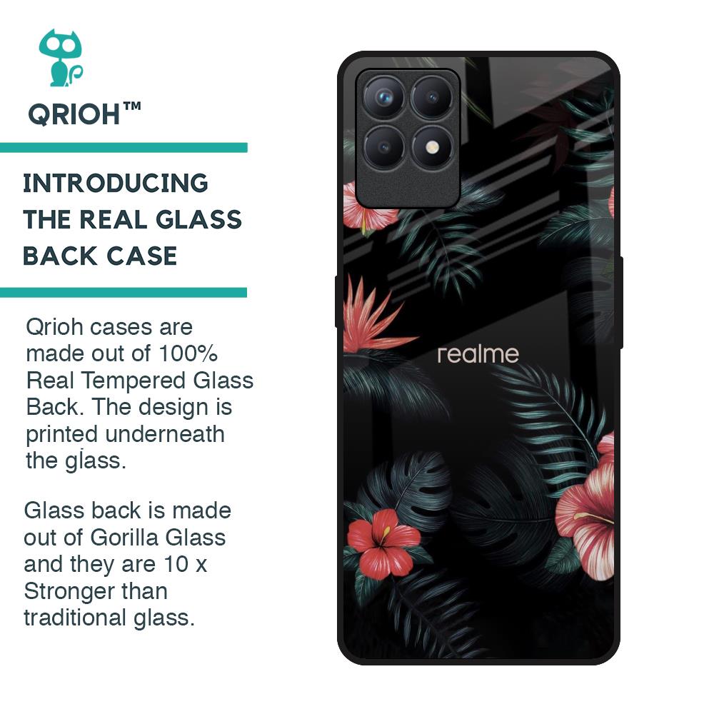 Tropical Art Flower Glass Case for Realme Narzo 50
