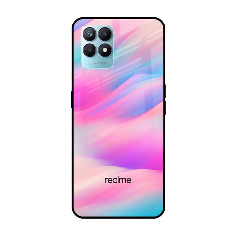 Colorful Waves Realme Narzo 50 Glass Cases & Covers Online