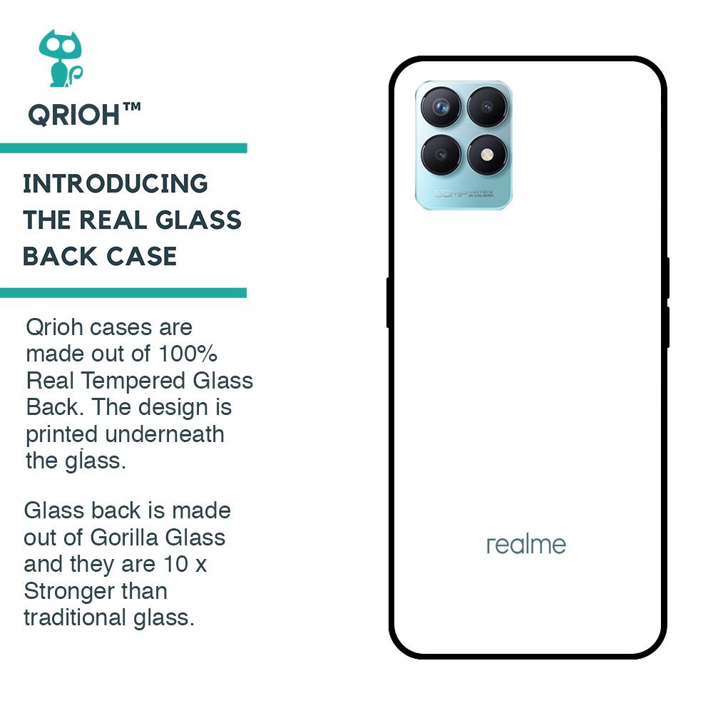 Arctic White Glass Case for Realme Narzo 50