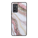 Pink & Gold Gllitter Marble Vivo V23e 5G Glass Back Cover Online