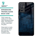 Dark Blue Grunge Glass Case for Vivo V23e 5G