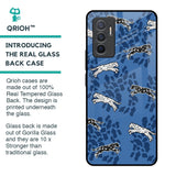 Blue Cheetah Glass Case for Vivo V23e 5G