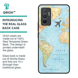 Travel Map Glass Case for Vivo V23e 5G