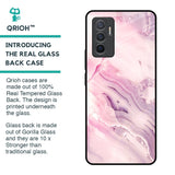 Diamond Pink Gradient Glass Case For Vivo V23e 5G