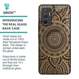 Luxury Mandala Glass Case for Vivo V23e 5G
