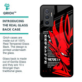 Red Vegeta Glass Case for Vivo V23e 5G
