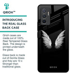 White Angel Wings Glass Case for Vivo V23e 5G