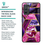Electroplated Geometric Marble Glass Case for Vivo V23e 5G
