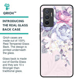 Elegant Floral Glass Case for Vivo V23e 5G