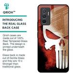 Red Skull Glass Case for Vivo V23e 5G