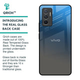 Blue Grey Ombre Glass Case for Vivo V23e 5G