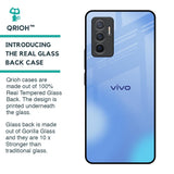 Vibrant Blue Texture Glass Case for Vivo V23e 5G