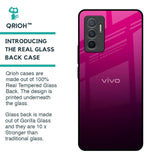 Purple Ombre Pattern Glass Case for Vivo V23e 5G