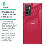 Solo Maroon Glass case for Vivo V23e 5G