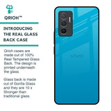 Blue Aqua Glass Case for Vivo V23e 5G