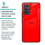 Blood Red Glass Case for Vivo V23e 5G