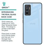 Pastel Sky Blue Glass Case for Vivo V23e 5G