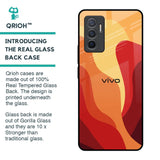 Magma Color Pattern Glass Case for Vivo V23e 5G