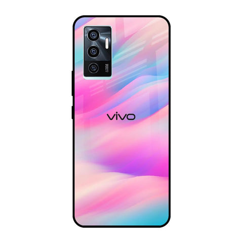 Colorful Waves Vivo V23e 5G Glass Cases & Covers Online