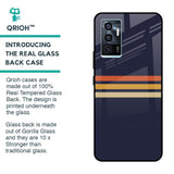 Tricolor Stripes Glass Case For Vivo V23e 5G