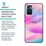 Colorful Waves Glass case for Vivo V23e 5G