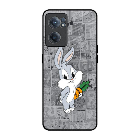 Cute Baby Bunny OnePlus Nord CE 2 5G Glass Back Cover Online