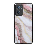 Pink & Gold Gllitter Marble OnePlus Nord CE 2 5G Glass Back Cover Online