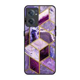 Purple Rhombus Marble OnePlus Nord CE 2 5G Glass Back Cover Online