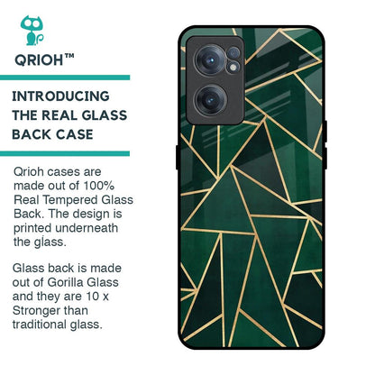 Abstract Green Glass Case For OnePlus Nord CE 2 5G