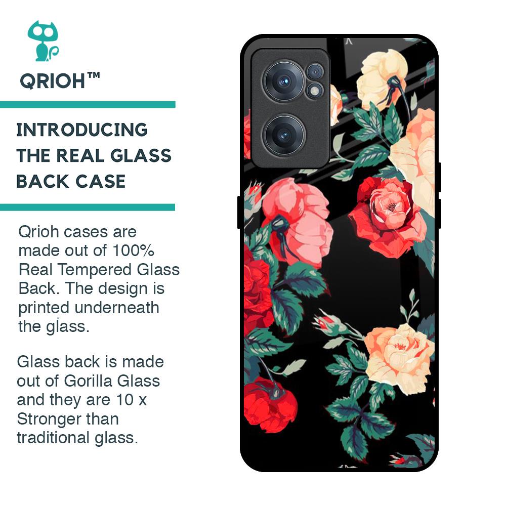 Floral Bunch Glass Case For OnePlus Nord CE 2 5G