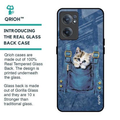 Kitty In Pocket Glass Case For OnePlus Nord CE 2 5G