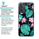 Tropical Leaves & Pink Flowers Glass Case for OnePlus Nord CE 2 5G