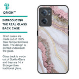 Pink & Gold Gllitter Marble Glass Case for OnePlus Nord CE 2 5G